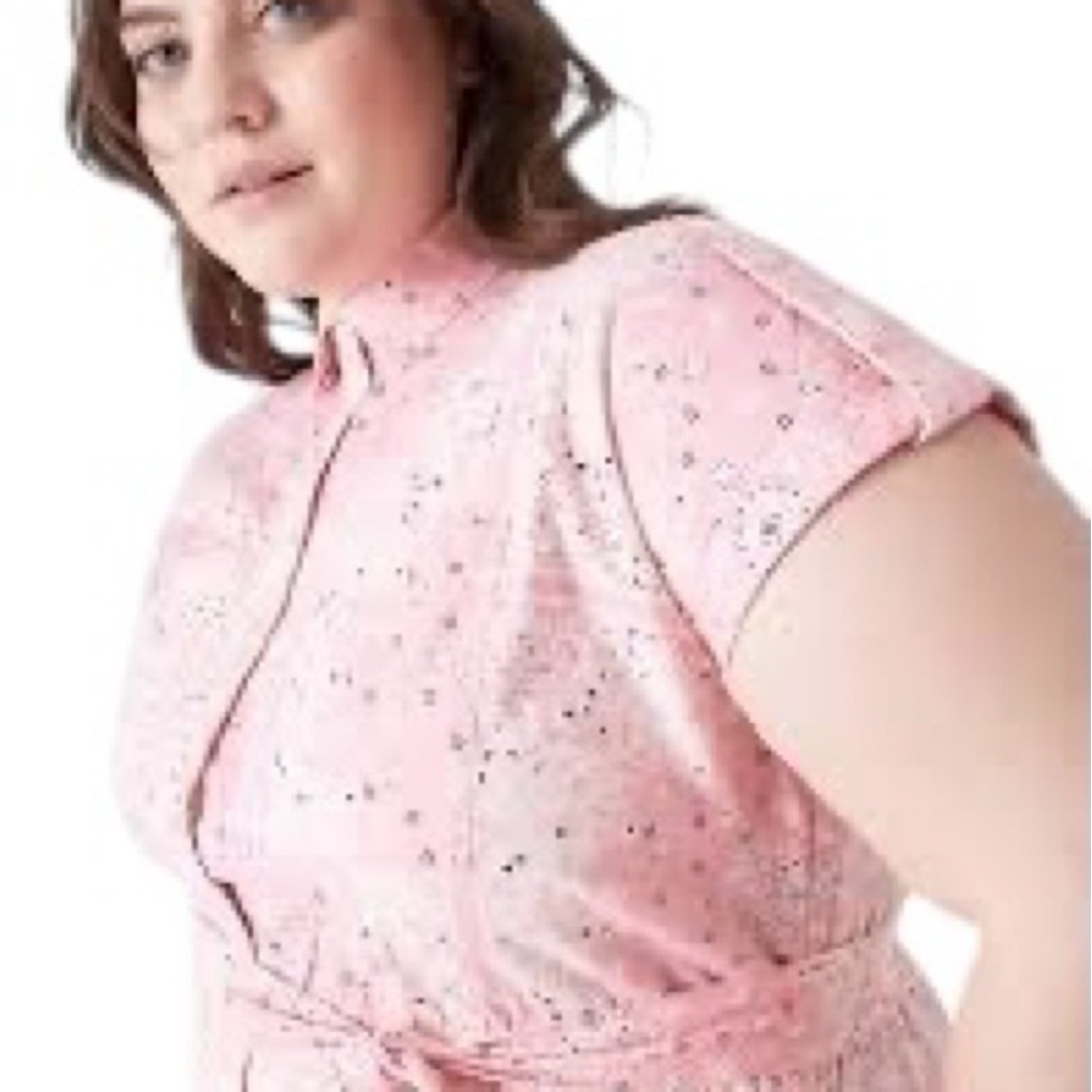 Lane Bryant Paisley Bandana Print Belted Romper Size 16 NWT Summer Resort Wear - Picture 13 of 15